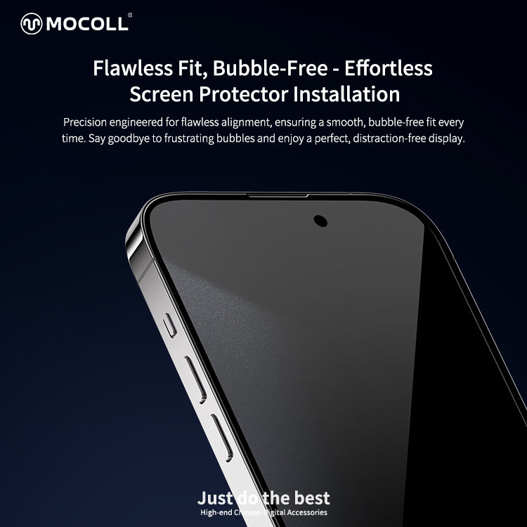 Mocoll 2.5D Privacy Double Reinforced HD Full Cover Tempered Glass Screen Protector For iPhone 16 Pro Max