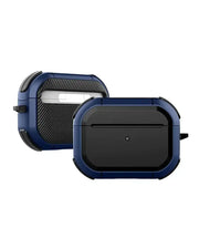 Black Lanex LPC-T18 protective case for AirPods 3, featuring durable material and sleek design for secure fit and style.