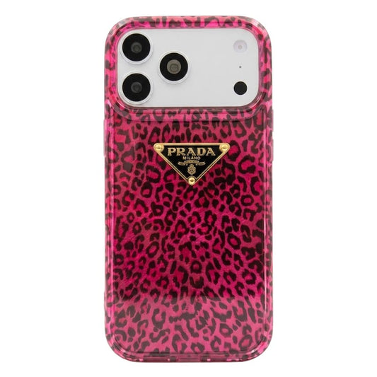 Luxury TecHub cheetah print glossy case for iPhone 17 Pro Max, featuring a sleek, designer-style protective cover.