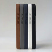 TecHub vertical striped luggage-style full coverage case for iPhone 16, showing the protective design with bold stripe pattern.