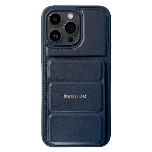 Leather MagSafe stand case for iPhone 14 Pro Max, shockproof protective cover with stand feature, stylish and durable design.
