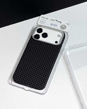 TecHub KVZV Triangle Pattern Series MagSafe case for iPhone 17 Pro showing geometric triangle design and secure MagSafe compatibility.