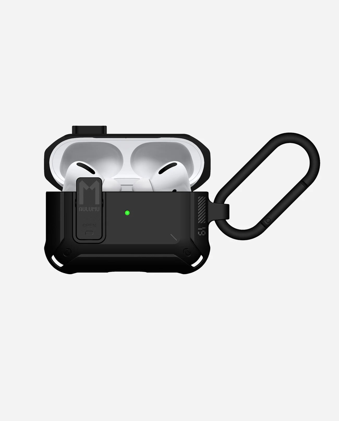 AULUMU A19 AirPods Pro Case with Lock & Keychain for AirPods Pro 1&2 - Black