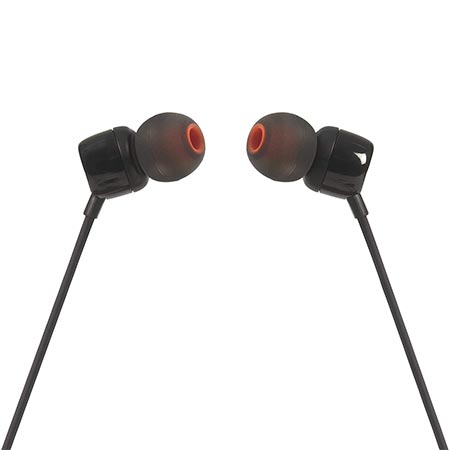 JBL T110 Wired In-Ear Earphones - Black - TecHub