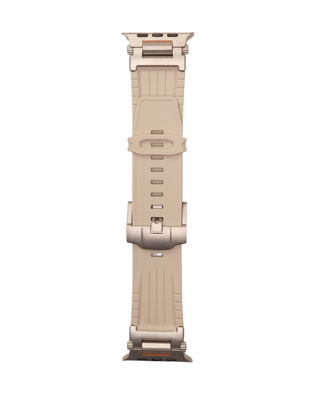 Sport Silicone Strap with Stainless Steel Correa Bracelet for for Apple Watch 42/44/45/46/49 mm