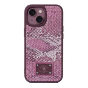 Purple Santa Barbara Polo iPhone 15 case from TecHub's Sagar Collection, featuring elegant design and protective material.