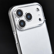 Clear Tadamall TPU+PC case for iPhone 17/18 Pro by TecHub showing transparent design and precise phone fit.