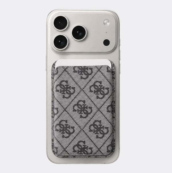 Magsafe Leather Card Holder - Grey 4G's