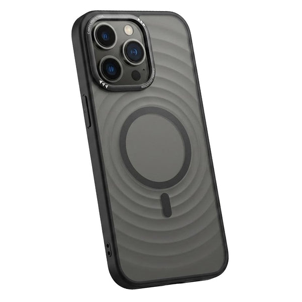 TecHub matte translucent iPhone 13 Pro Max case with camera frame, showcasing a sleek protective cover with a modern design.