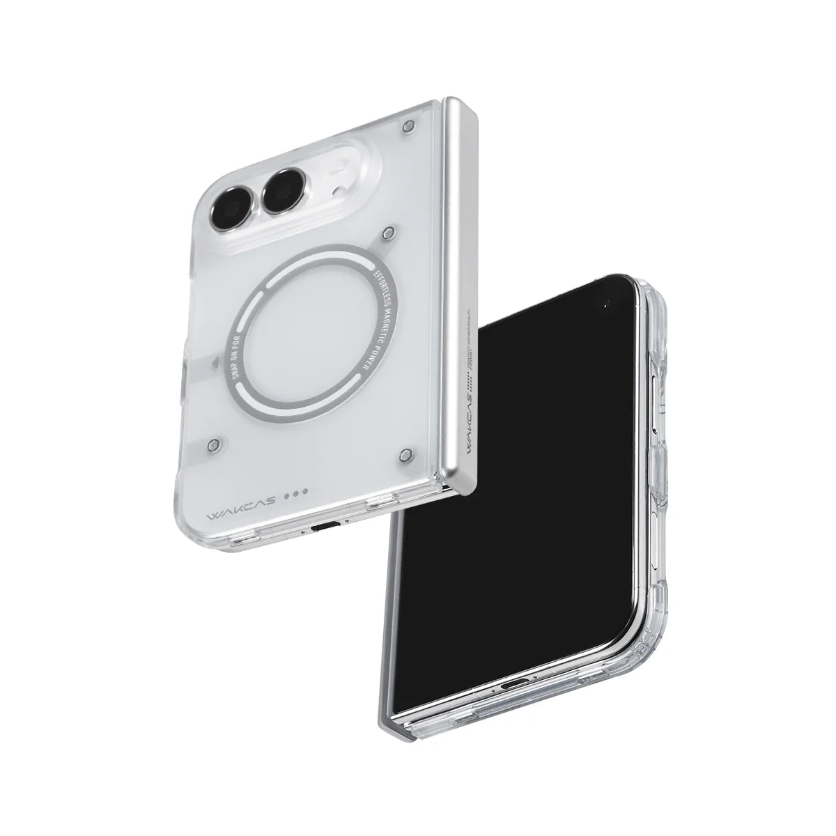 WAKCAS Matte Semi-Transparent Magnetic Case for iPhone Duo