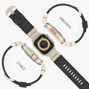 TecHub rugged silicone sports band for Apple Watch 42-49mm in starlight, designed for a secure, comfortable fit during active wear
