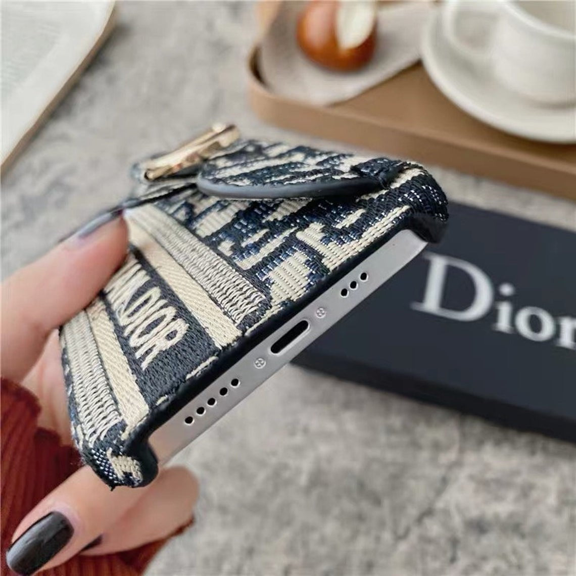 Dior Luxury Designer Inspired Saddle Pattern Case for iPhone 12, 12 Pro, 12 Pro Max - TecHub