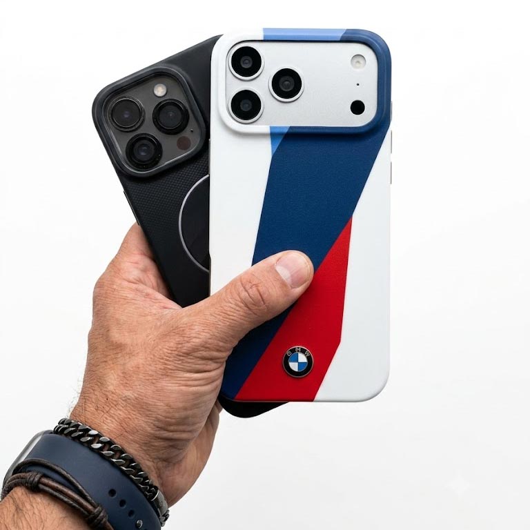 BM/MER Silicone Matte Case with Metal Emblem Shockproof Case for iPhone 16 Pro Max