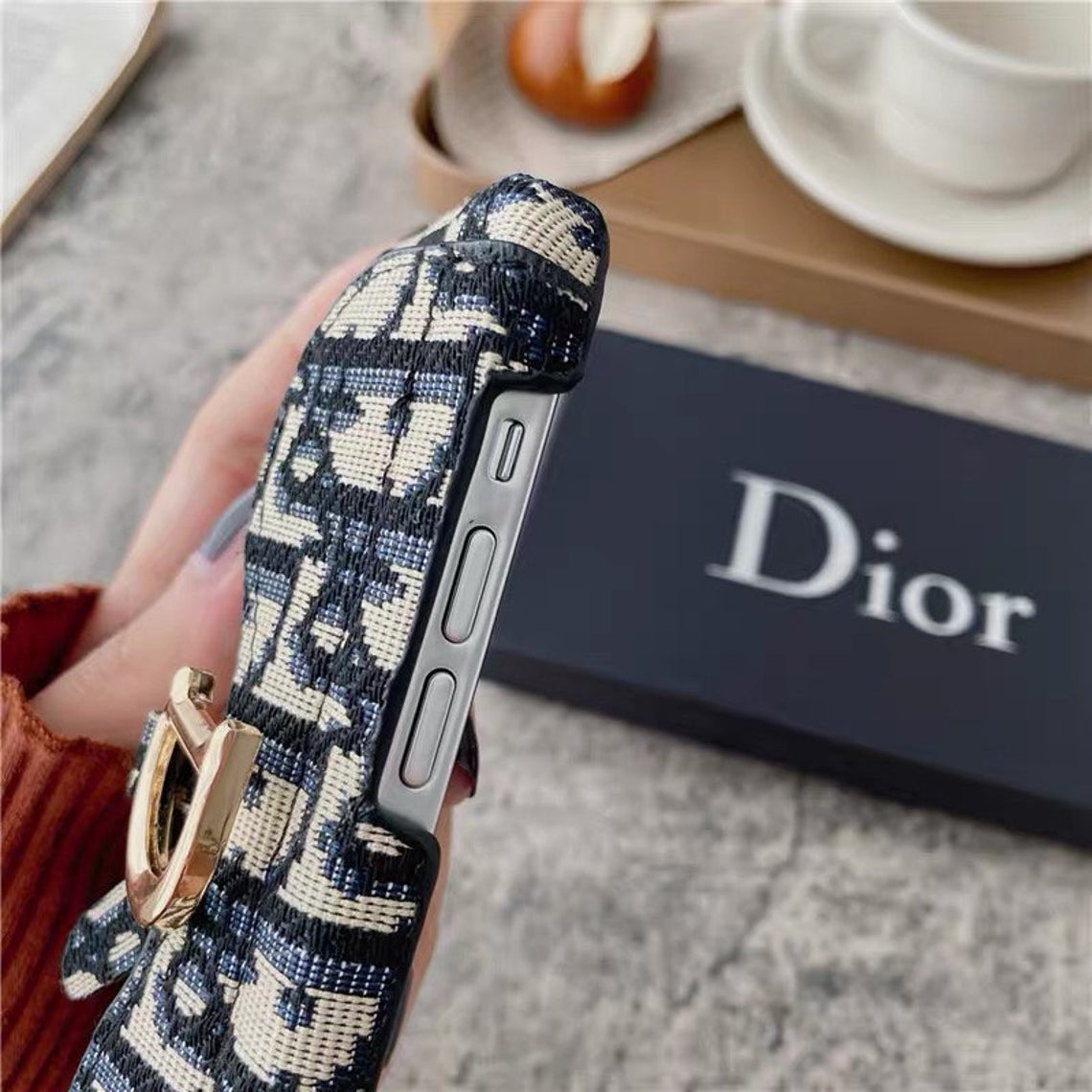 Dior Luxury Designer Inspired Saddle Pattern Case for iPhone 12, 12 Pro, 12 Pro Max - TecHub