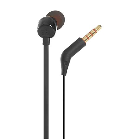 JBL T110 Wired In-Ear Earphones - Black - TecHub