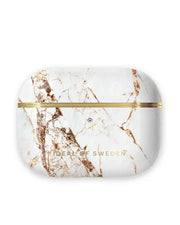 Ideal of Sweden Carrara Gold AirPods Pro 1/2 case featuring a stylish marble design and gold accents, designed for AirPods Pro cases.