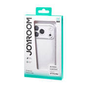 Transparent TecHub JOYROOM PC case for iPhone 17 Pro Max, showing clear design and precise cutouts for buttons and camera.