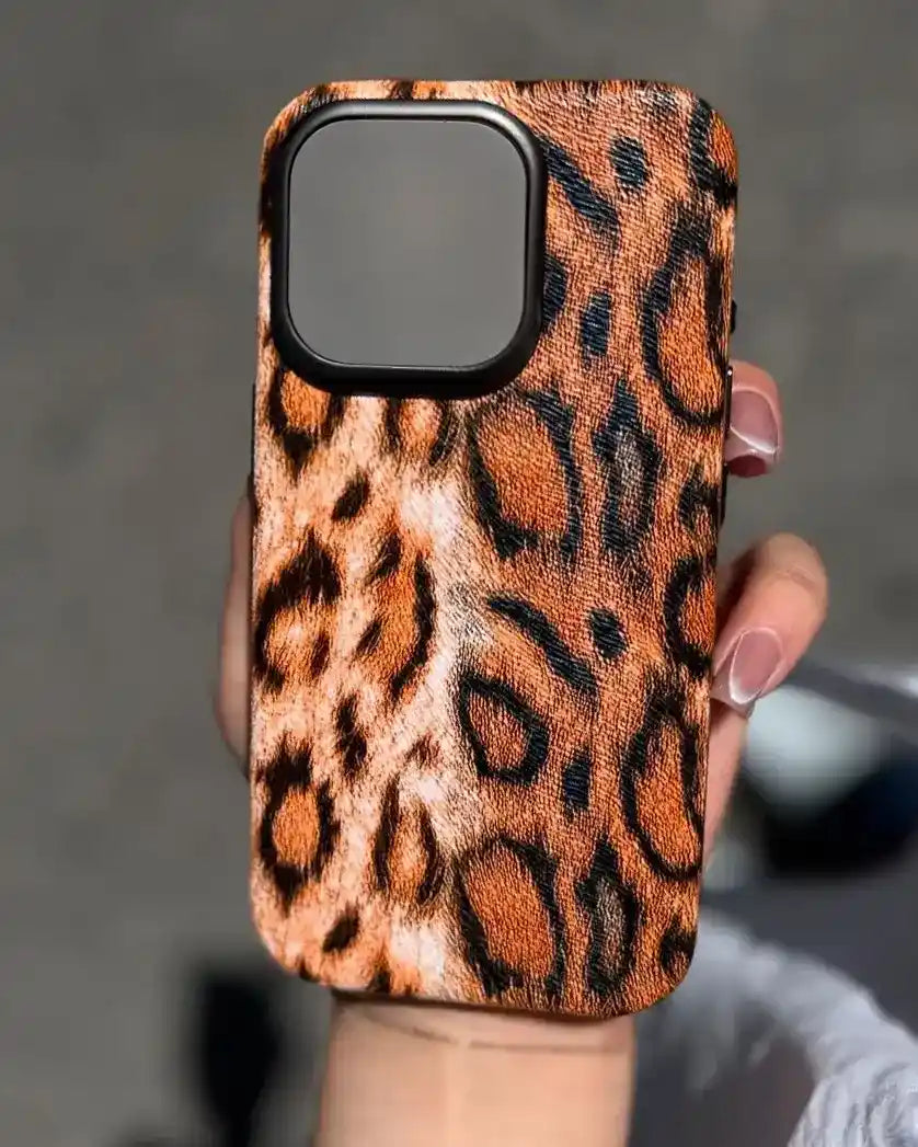 Leopard Print Phone Case Trendy Fashion - Brown