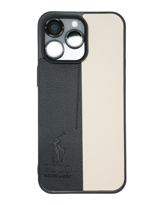 Polo Leather Case for iPhone 15 Pro Max - Black