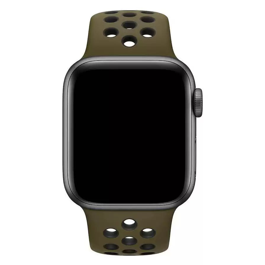 Silicone Band for Apple Watch 42/44/45/49 mm - Olive Green - TecHub