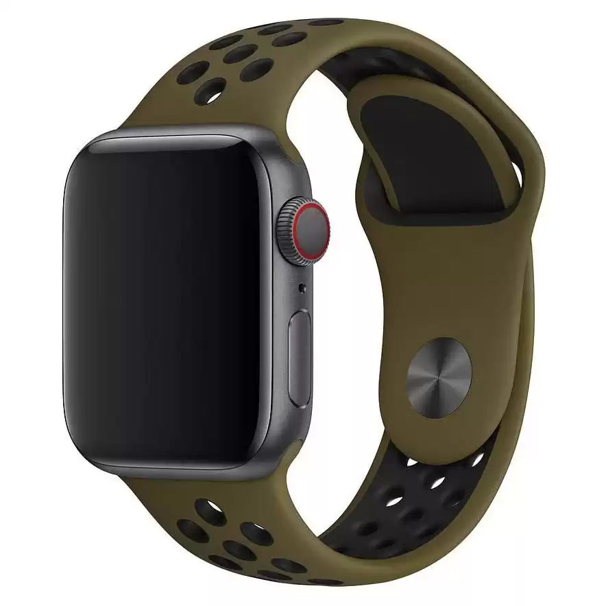 Silicone Band for Apple Watch 42/44/45/49 mm - Olive Green - TecHub