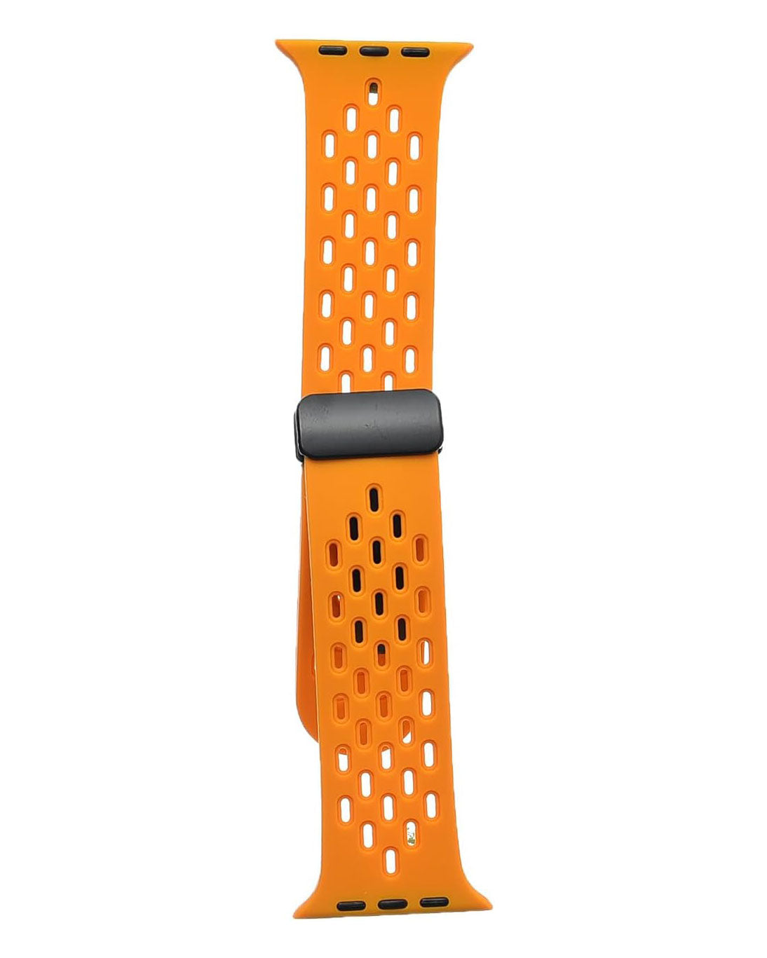 Magnetic Silicone Sport Strap Band for Apple Watch 42/44/45/46/49 mm - Orange