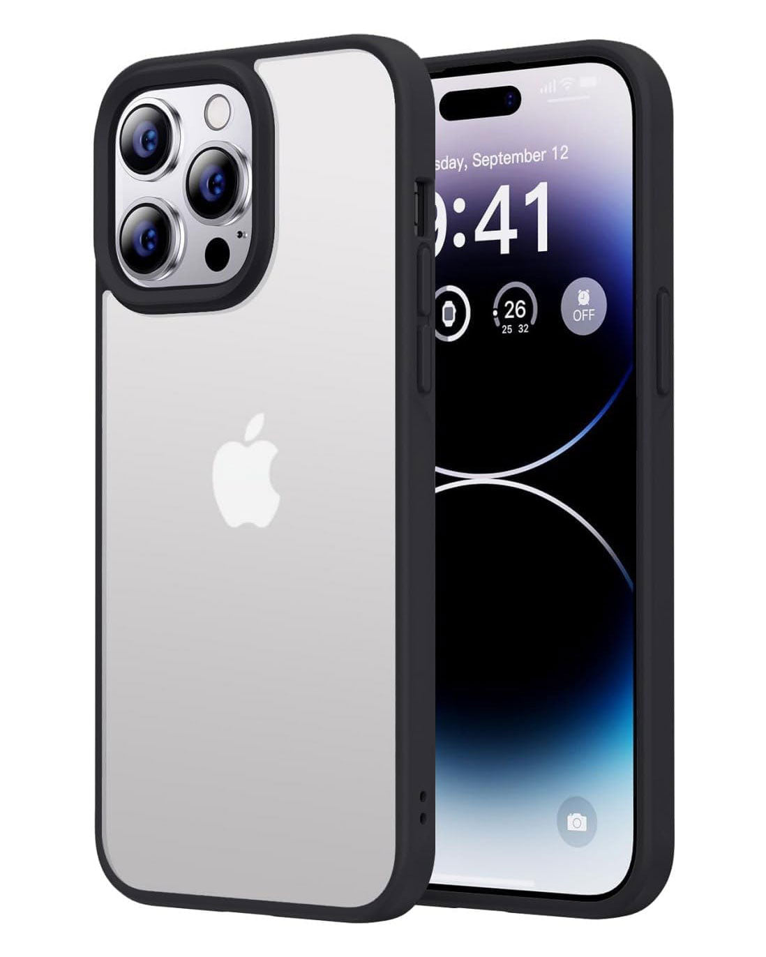 Shockproof PC Soft Silicone [Anti-Yellowing] TPU Bumper Protective Cover for iPhone 15