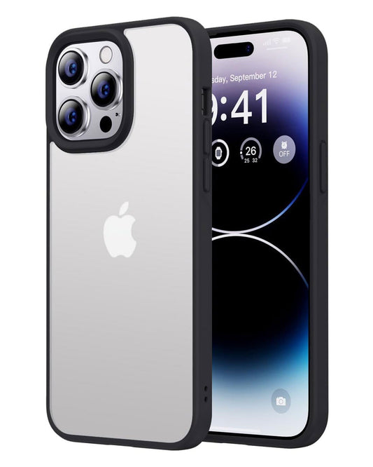 Shockproof PC Soft Silicone [Anti-Yellowing] TPU Bumper Protective Cover for iPhone 15