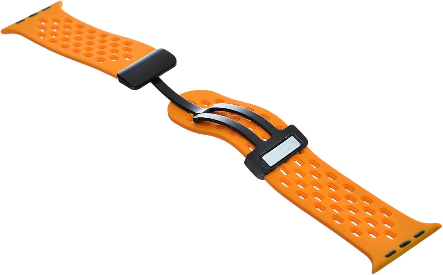 Magnetic Silicone Sport Strap Band for Apple Watch 42/44/45/46/49 mm - Orange