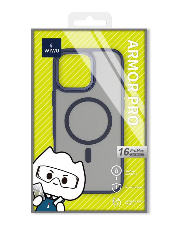 Wiwu Armor Pro Magnetic Case for iPhone 16 Pro - Dark Blue