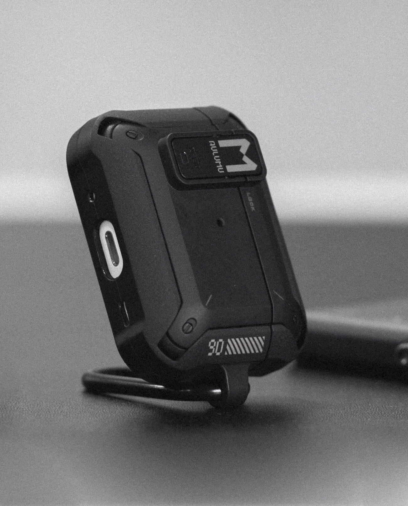 AULUMU A19 AirPods Pro Case with Lock & Keychain for AirPods Pro 1&2 - Black
