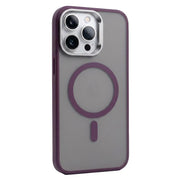 Purple QSeries Magic Mask Magsafe magnetic case for iPhone 15 Pro series, showcasing the sleek design and magnetic attachment.