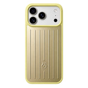 TecHub RIMOWA iPhone 17 Pro Max aluminium silicone case, slim protective cover with textured surface for enhanced grip.