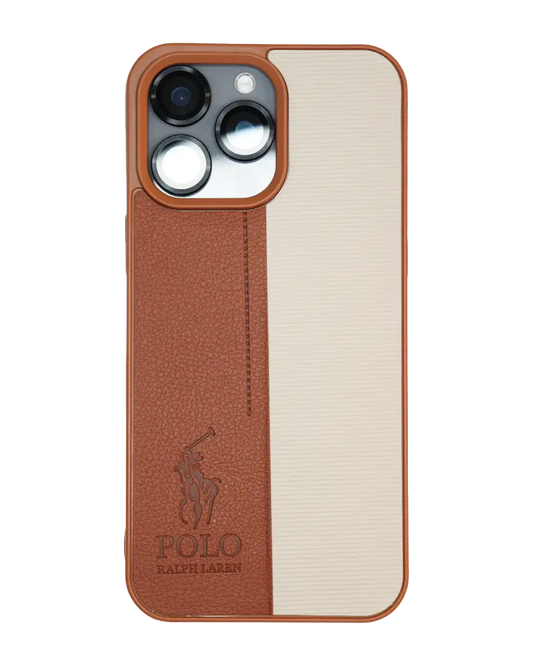 Polo Leather Case for iPhone 14 Pro Max - Brown