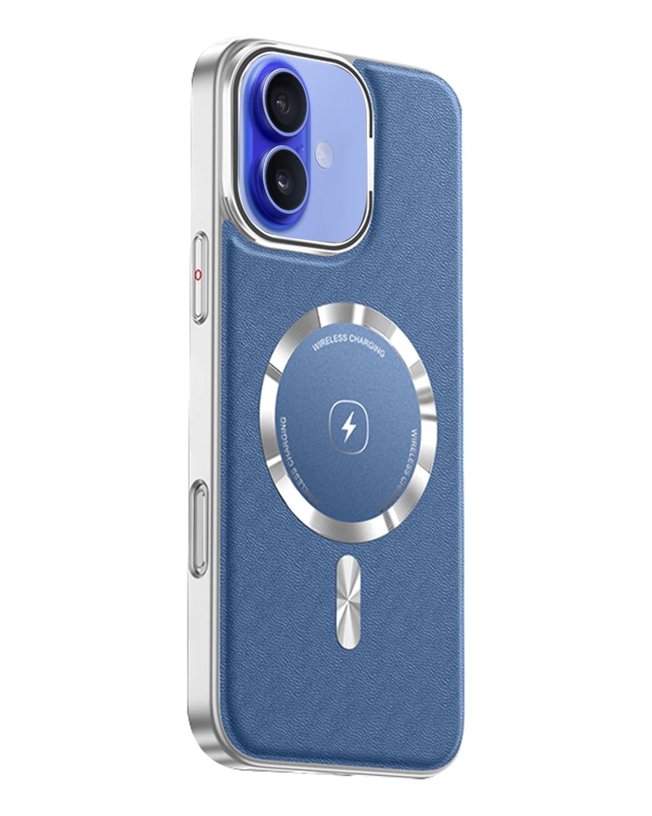 Leather MagSafe Case with Camera Protection Kickstand for iPhone 16 - Blue