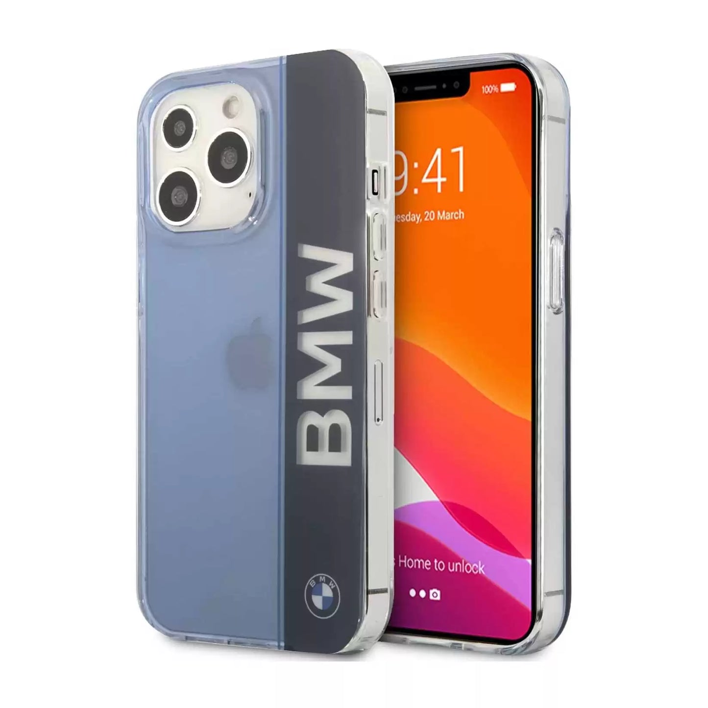 BMW Anti-Scratch Clear Blue with Logo for iPhone 13 Pro Max - TecHub