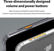 Clear TecHub Araree AR-IP15OPR Flexield case for iPhone 15 Pro, showcasing its slim, transparent protective design.