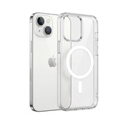 Clear TecHub MagSafe shockproof TPU wireless charging case for iPhone, showing the transparent, flexible protective design.