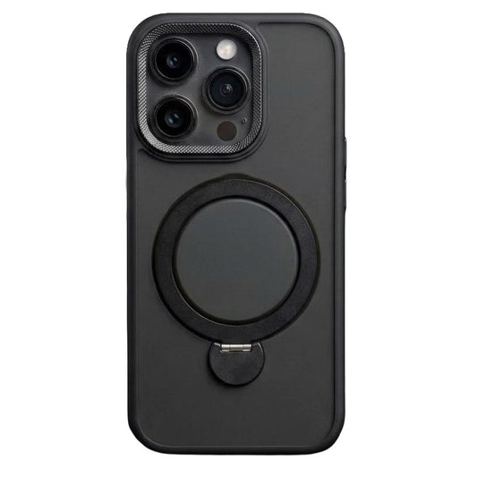 Black TecHub magnetic iPhone 15 Pro Max case with Magsafe bracket stand, offering protection and easy magnetic attachment.