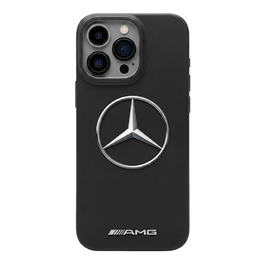BM/MER Silicone Matte Case with Metal Emblem Shockproof Case for iPhone 16 Pro Max