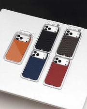 TecHub KVZV Triangle Pattern Series MagSafe case for iPhone 17 Pro, featuring a geometric triangle design in durable material.