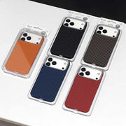 TecHub Triangle Pattern Series MagSafe case for iPhone 17 Pro showing geometric triangle design in durable material.