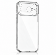 Clear TecHub Tadamall TPU+PC case for iPhone 17/18 Pro showing transparent design and slim fit protection.