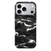 TecHub Snow Mountain Pattern iPhone 17/18 Pro Max MagSafe Case with fiber textured design and mountain imagery.