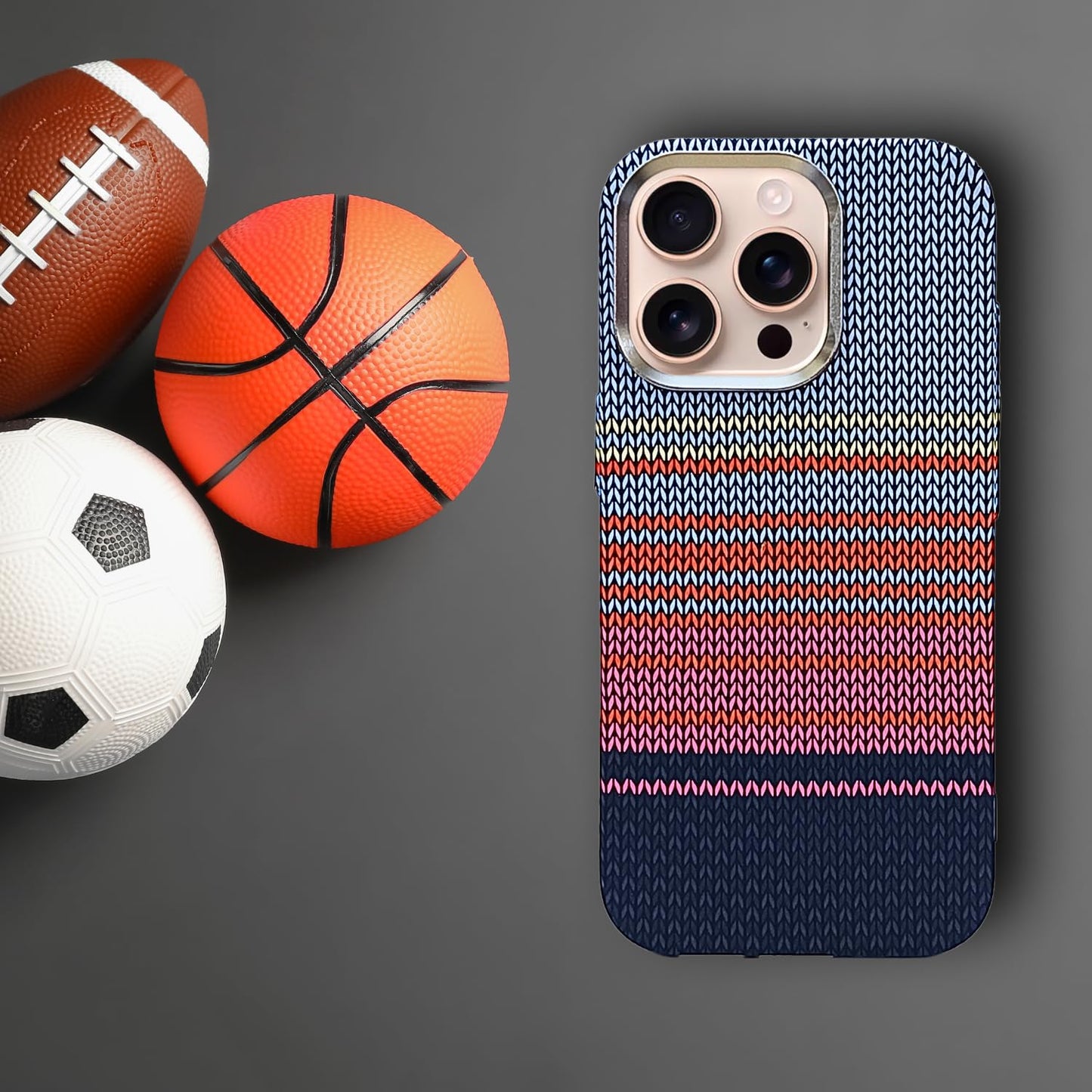 FreeAir Matte MagSafe Carbon Fiber Design Case for iPhone 14 Pro Max - Blue/Red