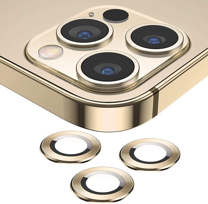 Alloy Glass Lens Protector - iPhone 13 Pro / Gold