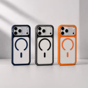 TecHub NJOYNY Steel Armor MagSafe case for iPhone 17 Pro Max with 10ft drop protection, showing the rugged design and steel accents.