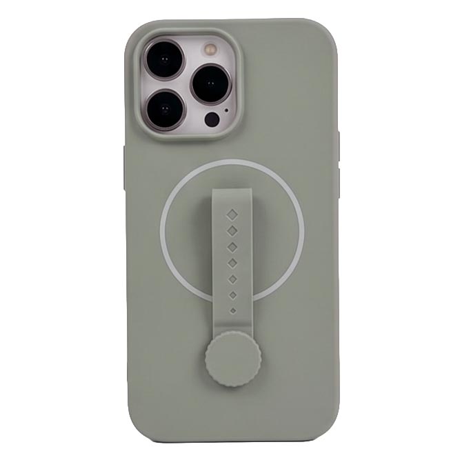 TecHub invisible magnetic liquid silicone rotating iPhone 14 Pro Max case showing sleek, flexible design with magnetic closure and smooth finish.