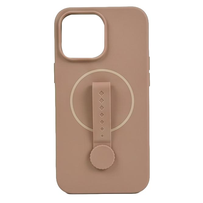 Invisible magnetic liquid silicone rotating wristband case for iPhone 15 by TecHub, showing sleek, flexible design with magnetic closure.