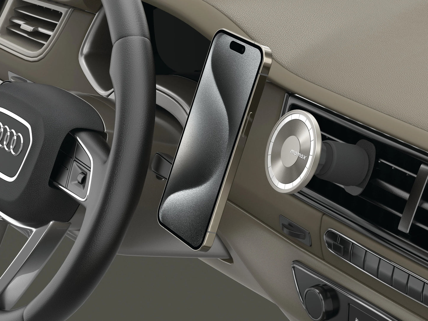 Momax MoVe Easy Magnetic Car Mount - Black